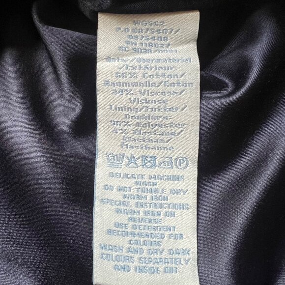 Boden Size 4R Navy Blue Velvet Knee Length Flared Hem Mermaid Pencil Skirt - Picture 5 of 9